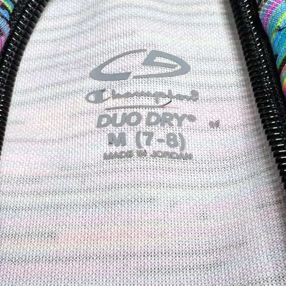 Champion Girls Duo Dry Multicolor Black Pink Purple Blue Zip Up Jacket Size M - Picture 5 of 6
